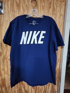 Nike Navy Short Sleeve Tee with White Logo